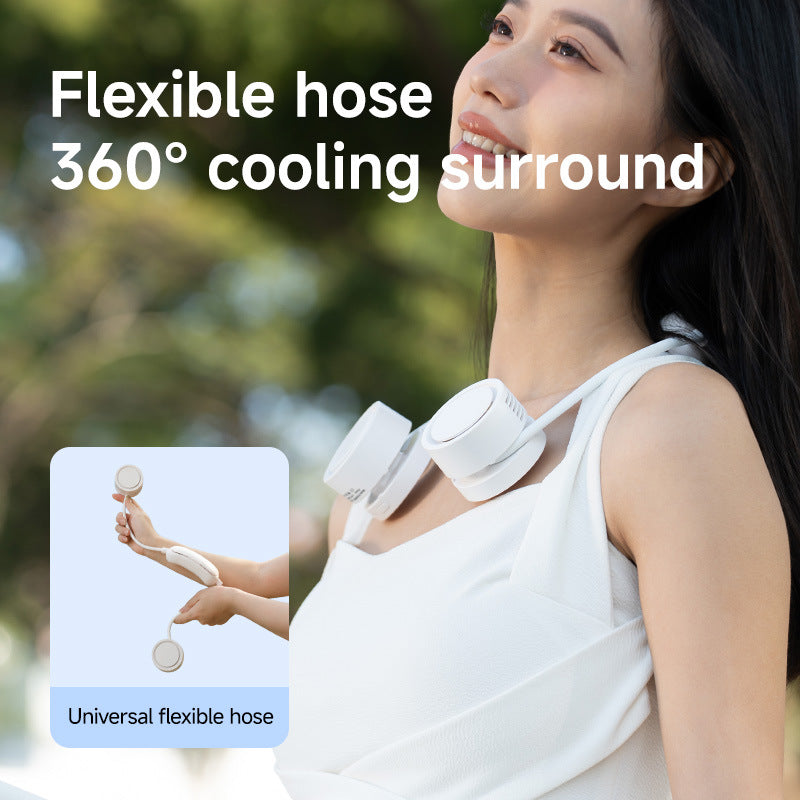 Unisex nan rechargeable neck fan with dual mini fans Kalsten