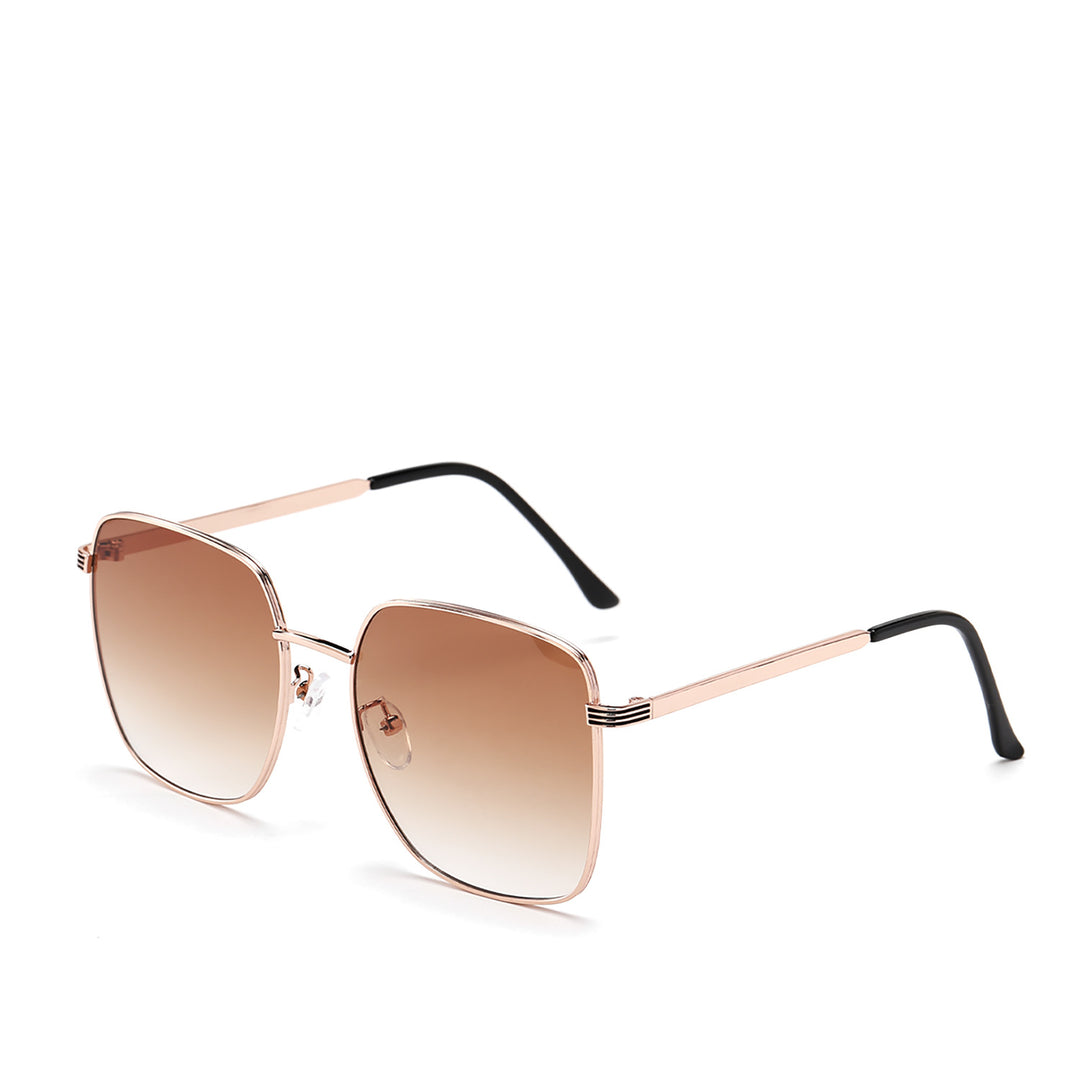 Women's square sunglasses with elegant metal frame and mirrored lenses Kalsten