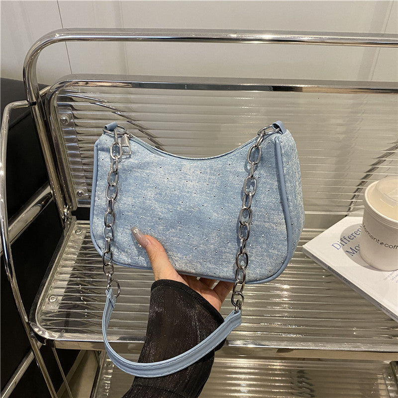 Stylish Chain-Handled Hobo Bag Kalsten