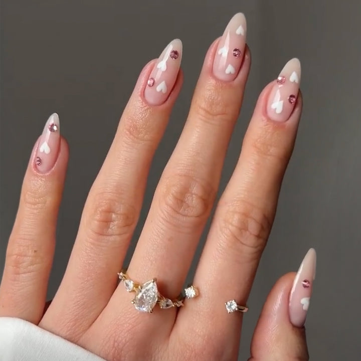 Elegant Heart-Inspired Nail Art