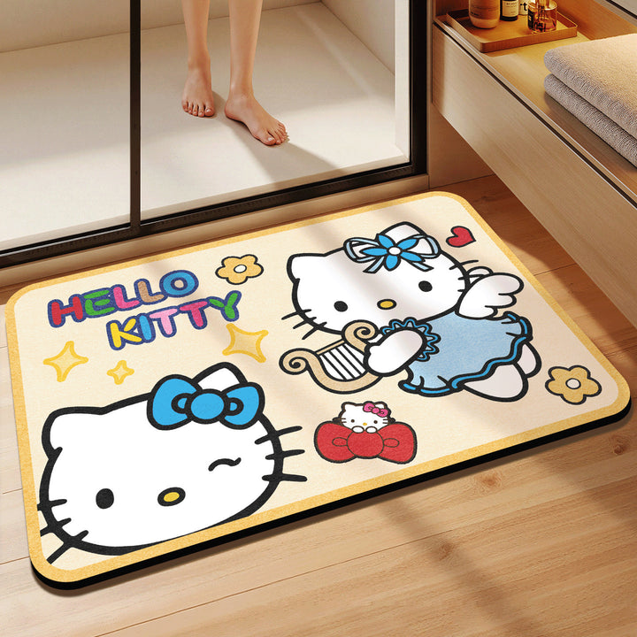 Cartoon-Themed Plush Bath Mat