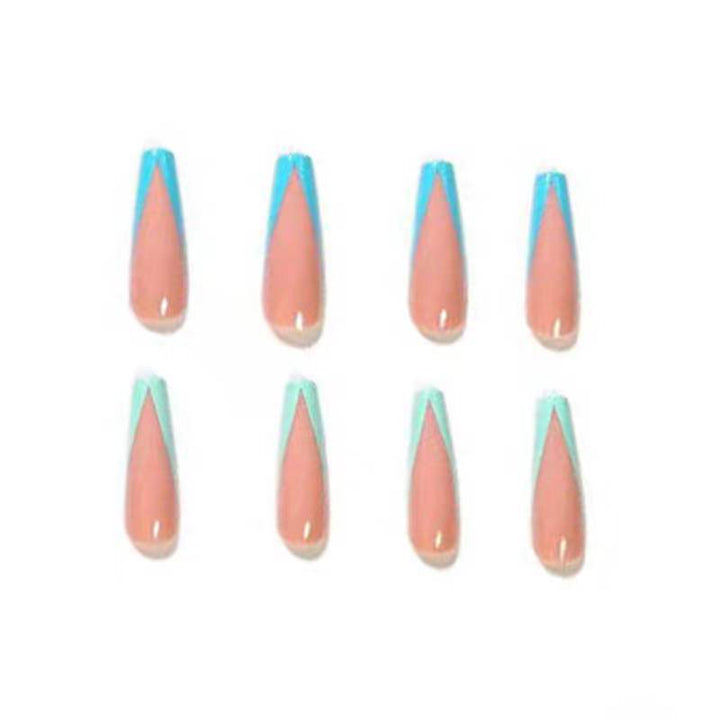 Elegant artificial nails with geometric design Kalsten