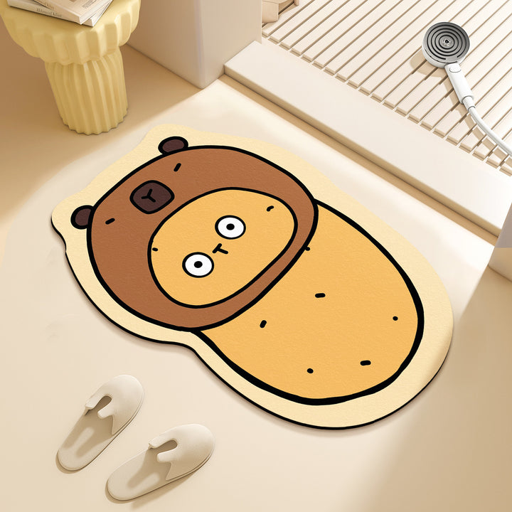Cartoon Potato-Shaped Bath Mat