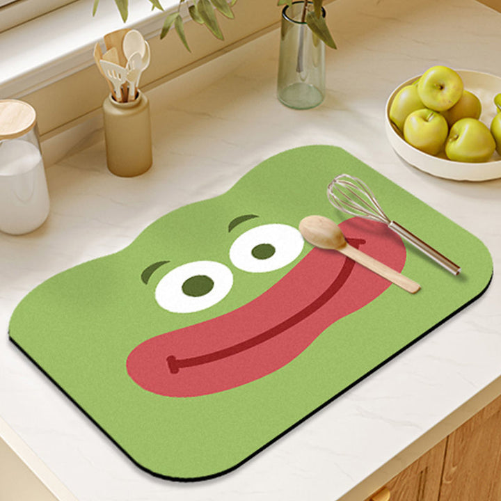 Cartoon-Themed Kitchen Mat
