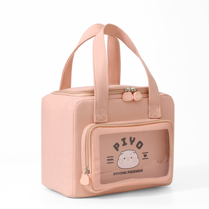 Insulated Lunch Tote with Clear Front Pocket