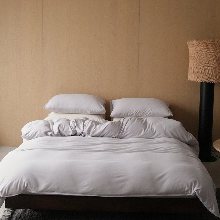 Extra-soft cotton satin duvet cover set with hotel finish and concealed zipper