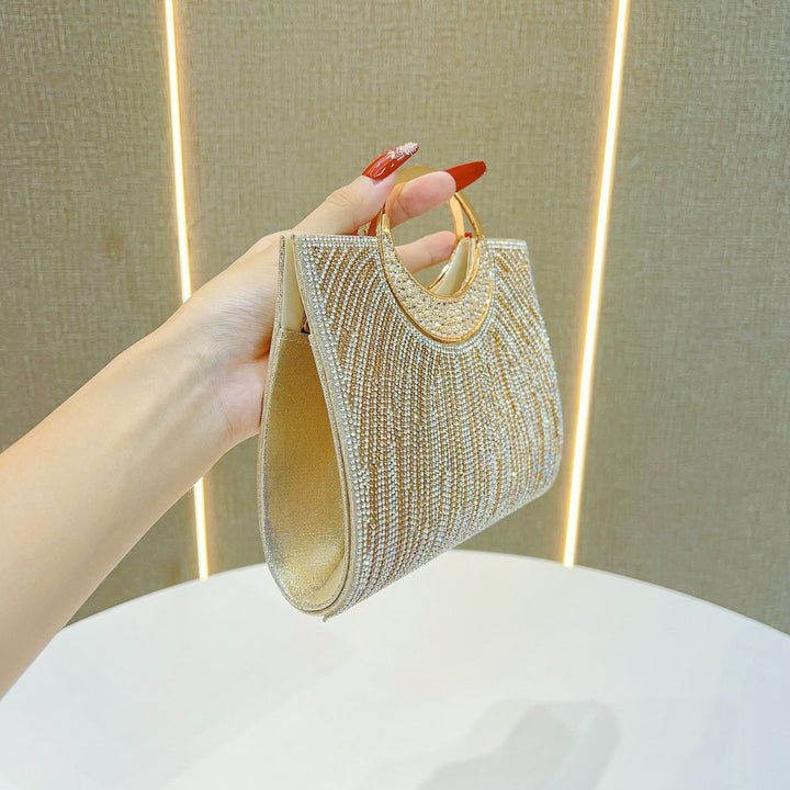 Glamorous Rhinestone-Designed Evening Handbag