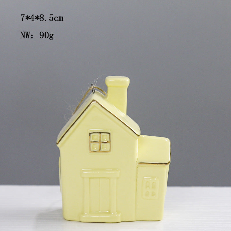 Ceramic House-Shaped Decorative Kalsten