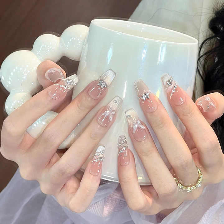 Ombre Glossy Press-On Nail Extensions Kalsten