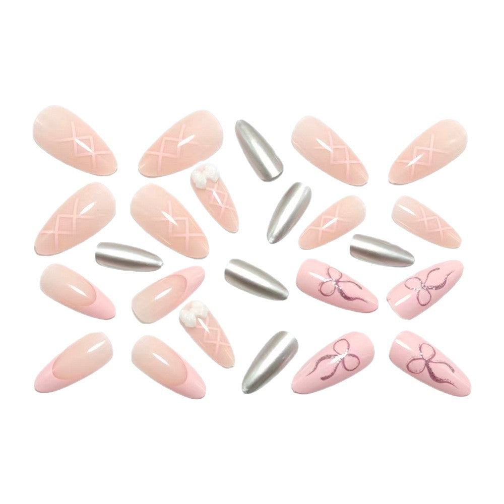 Nail art with refined bow designs Kalsten