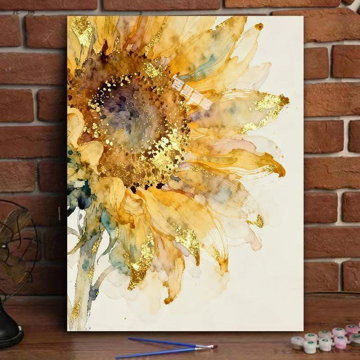 Elegant Sunflower Watercolor Canvas Art Kalsten