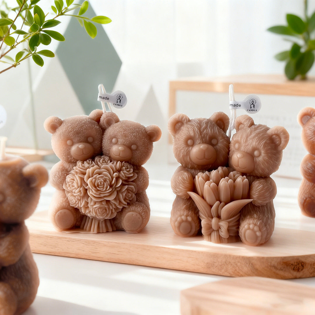 Bear-Shaped Decorative Candle