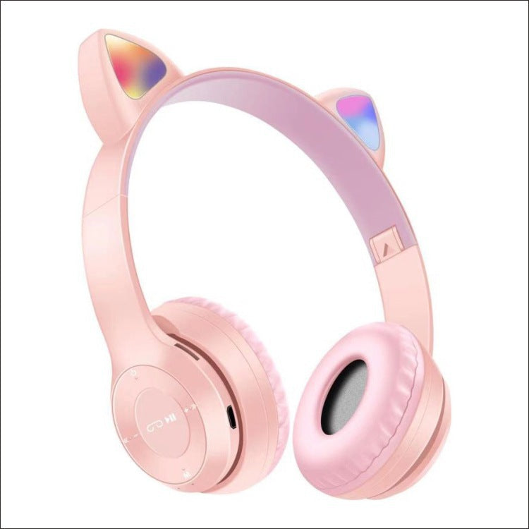 Cat-Ear Bluetooth Headphones with LED Lights