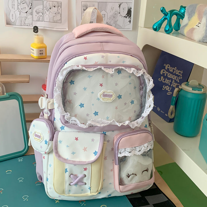 Whimsical Star-Embellished Cute Backpack Kalsten