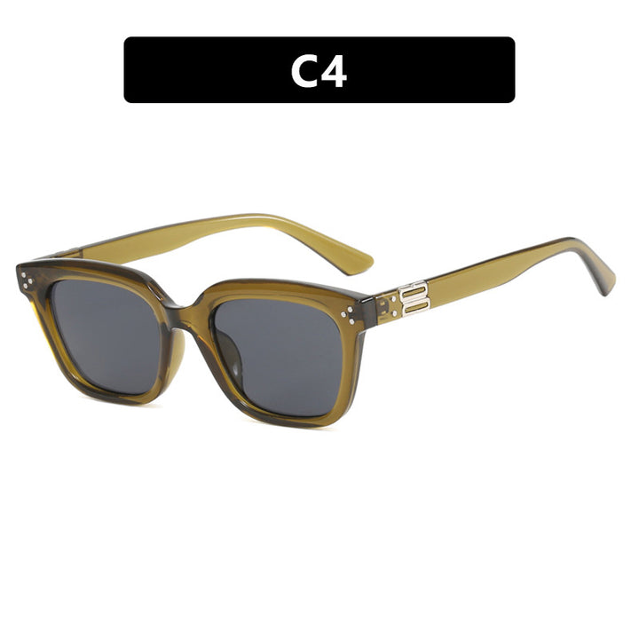 Women's fashionable square sunglasses with stylish frame and brown lenses Kalsten