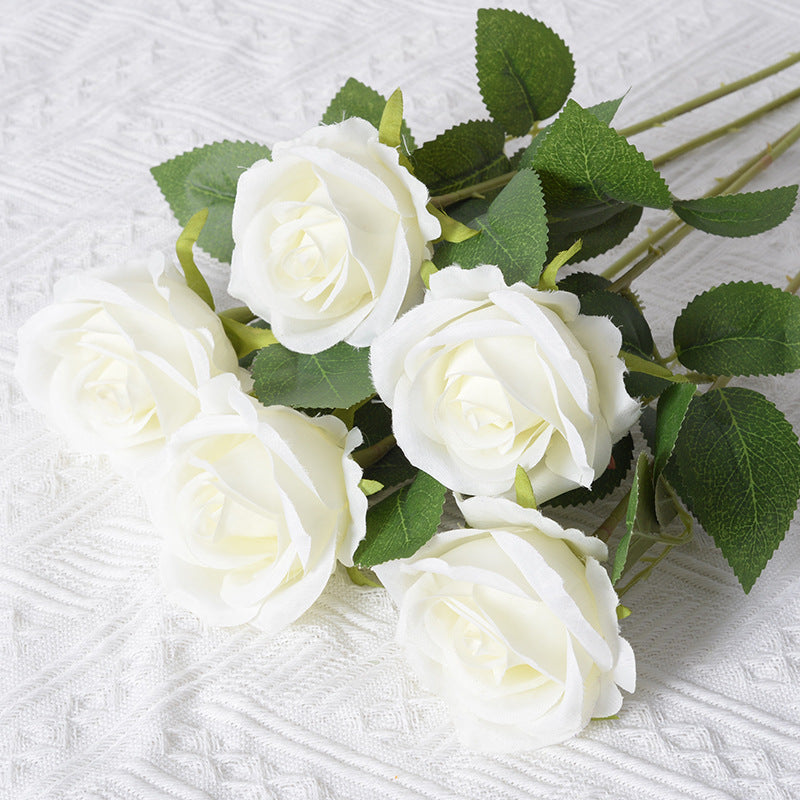 Elegant Silk Black Rose Stem