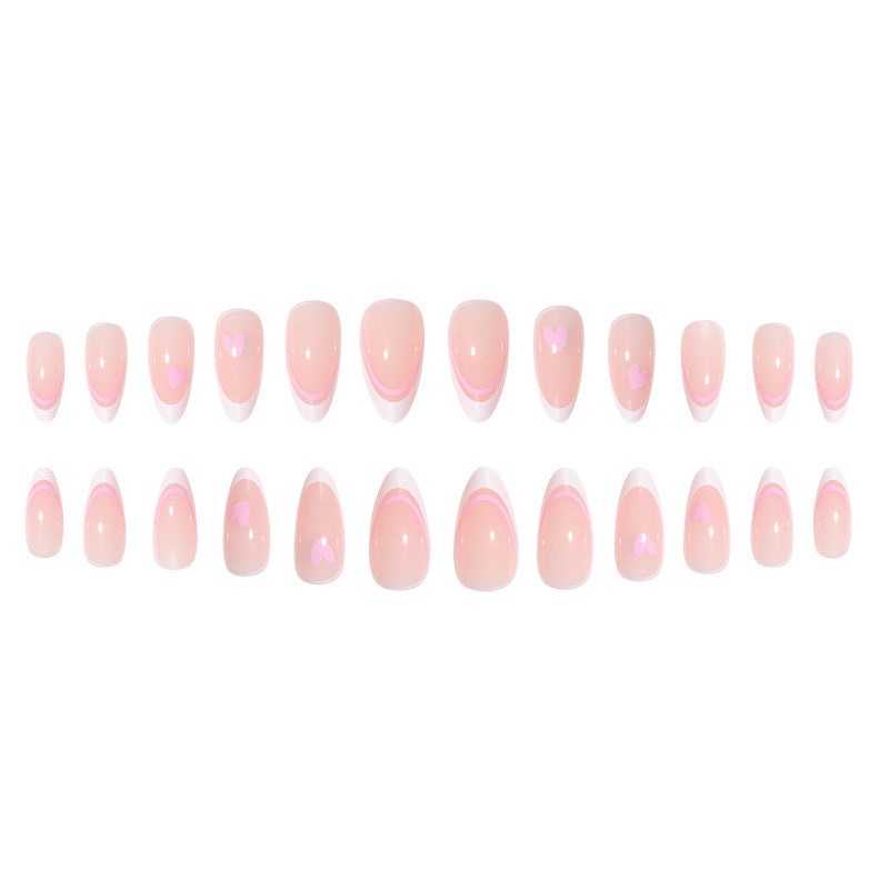 Decorative Heart-Design Press-On Nails Kalsten