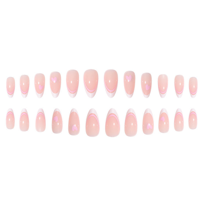 Decorative Heart-Design Press-On Nails Kalsten