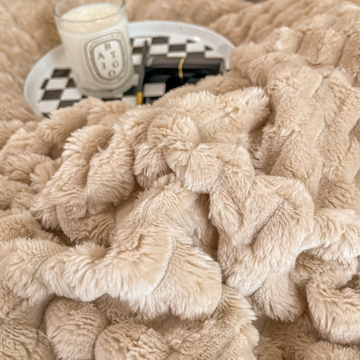 Luxurious Textured Throw Blanket Kalsten