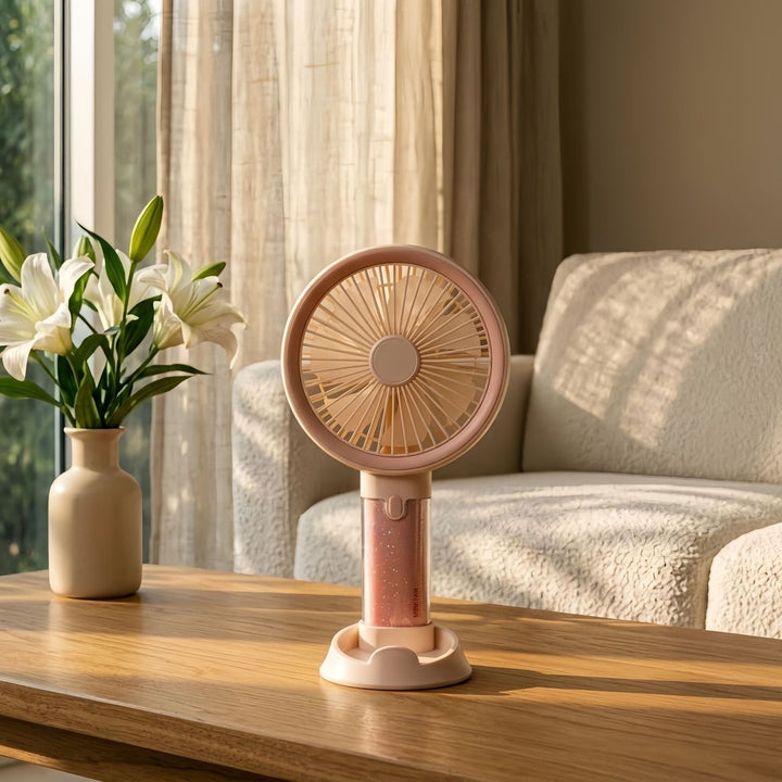Women's Portable Handheld Fan with Spray Function and Ergonomic Design Kalsten