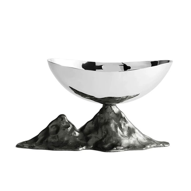 Mountain-Inspired Decorative Serving Bowl