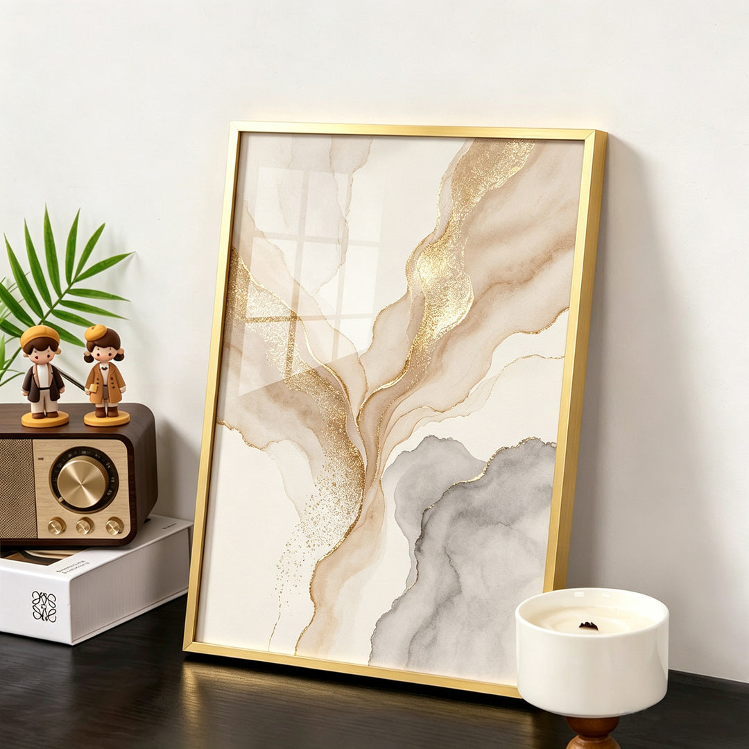 Elegant Abstract Art Framed Print for Home