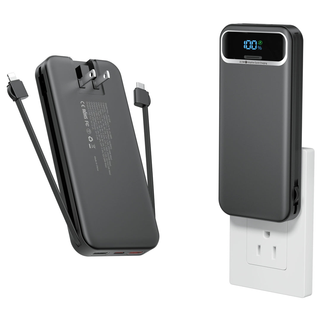 Powerbank with Integrated Charger and Lcd Display Kalsten