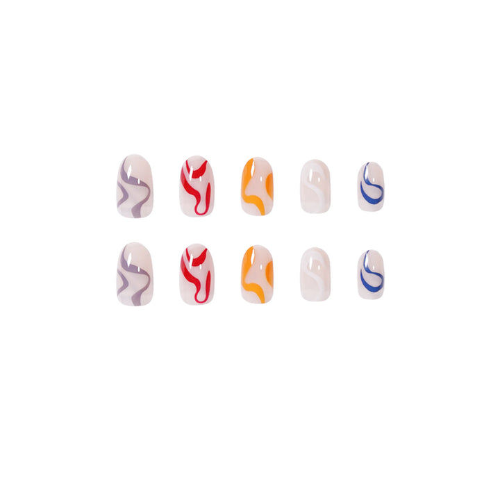 Artistic Nail Art with Abstract Designs Kalsten