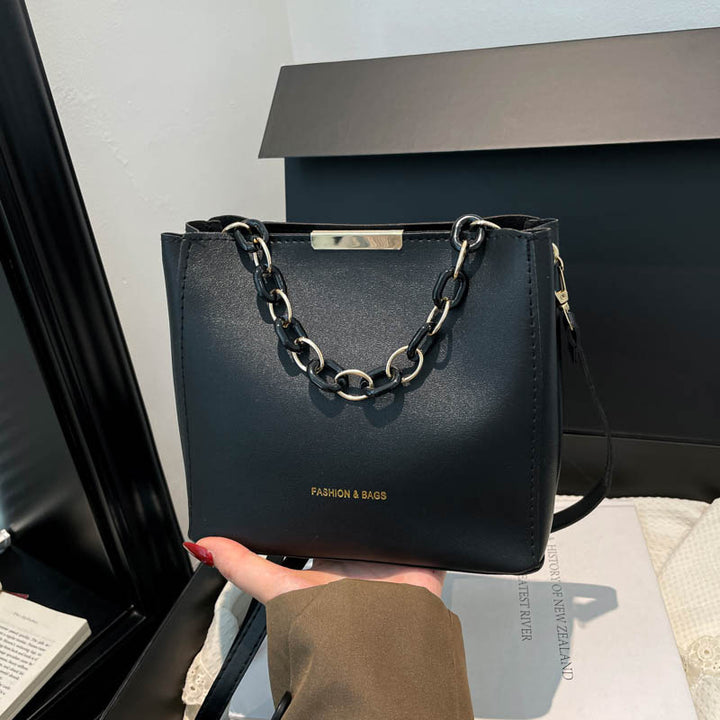 Chain-Accent Crossbody Handbag