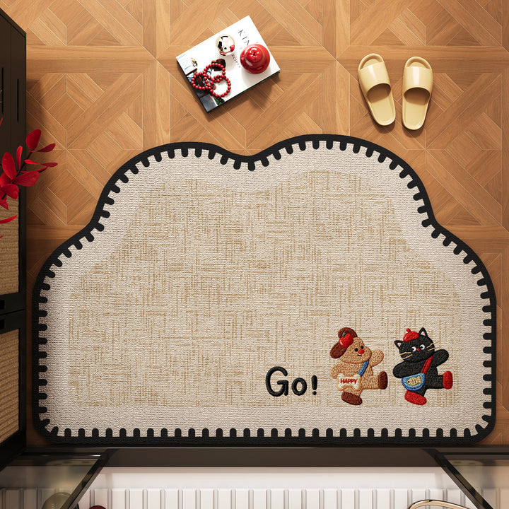 Cute Pet-Themed Bath Mat Kalsten