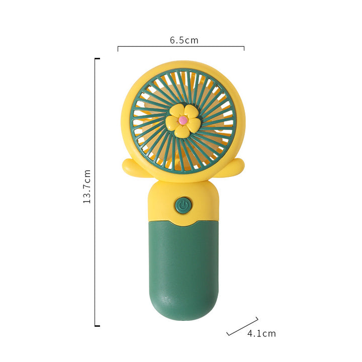 Unisex Portable Hand Fan with Cheerful Flower Design Kalsten