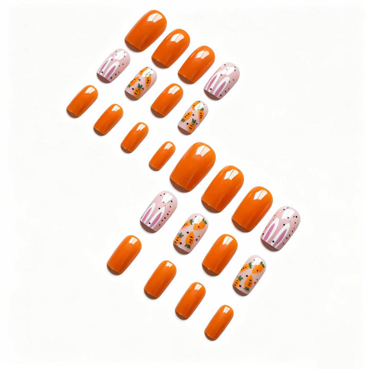 Creative Carrot-Themed Nail Art Set