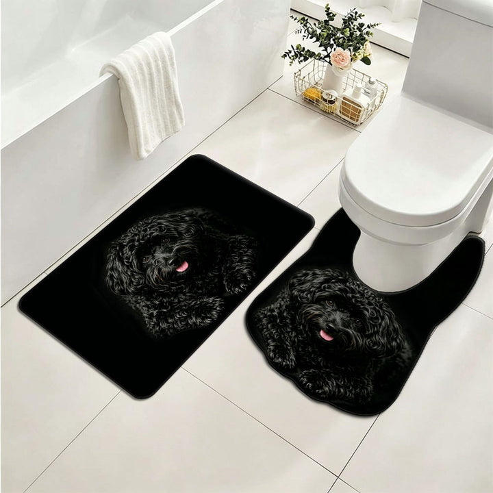 Panda-Themed Plush Toilet Mat Set