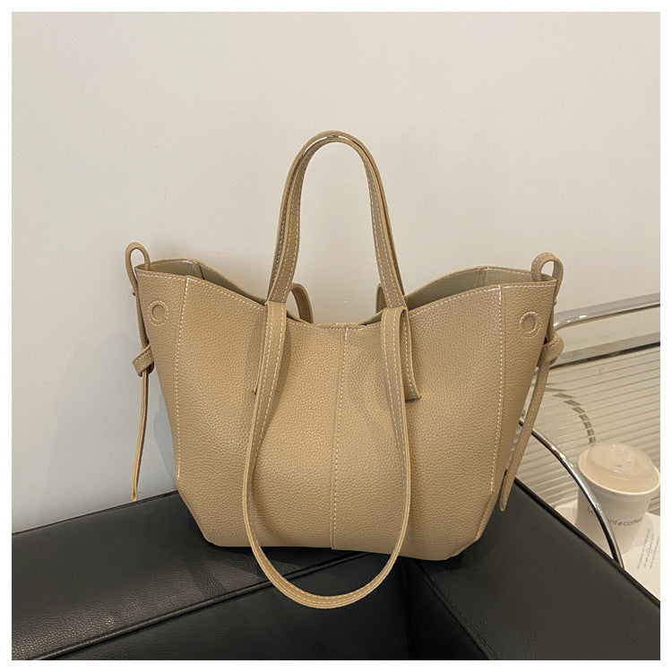Textured Leather Everyday Tote Bag Kalsten