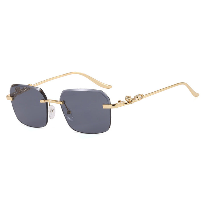 Women's fashionable square sunglasses with elegant gold frame and protective UV filter Kalsten