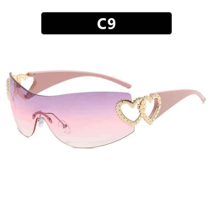 Ladies Fashion Sunglasses with Heart Applications Kalsten