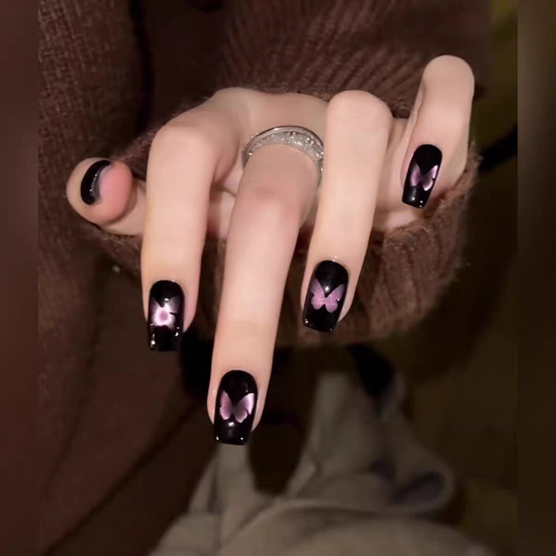 Butterfly-Inspired Press-On Nail Art
