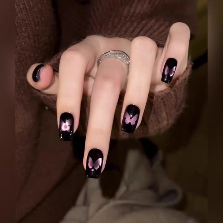 Butterfly-Inspired Press-On Nail Art