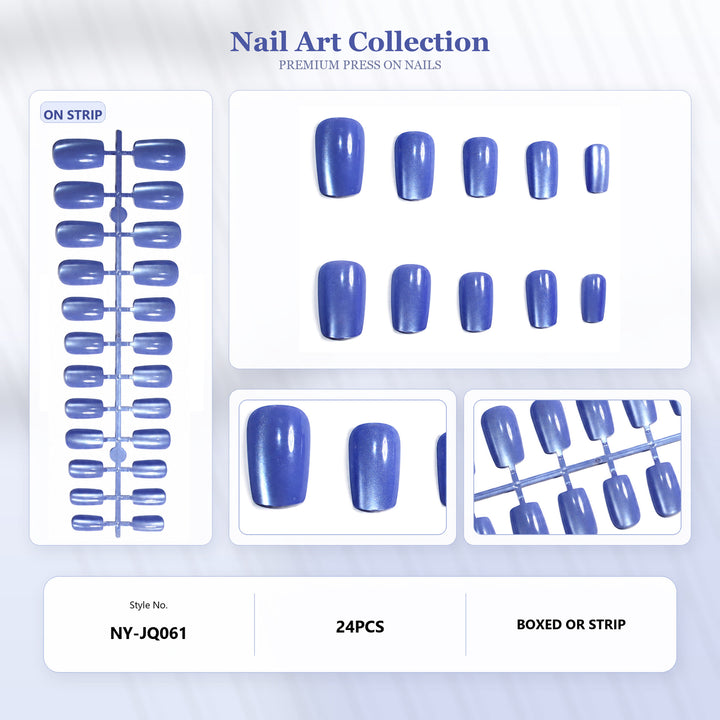 Premium Press-On Nails with Metallic Shine Kalsten
