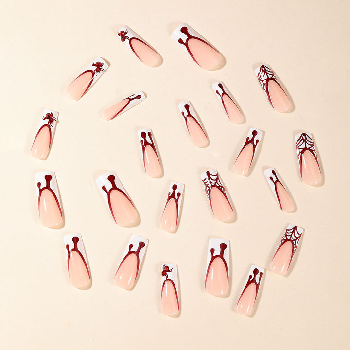 3D Spider and Web Nail Art Extensions Kalsten