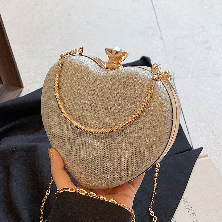 Glamorous Heart-Shaped Evening Clutch