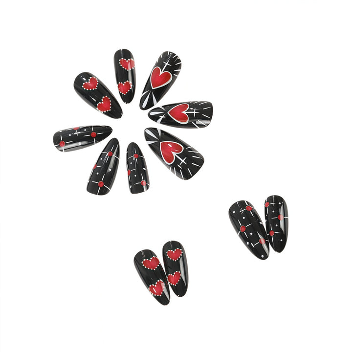Creative heart design press-on nails Kalsten