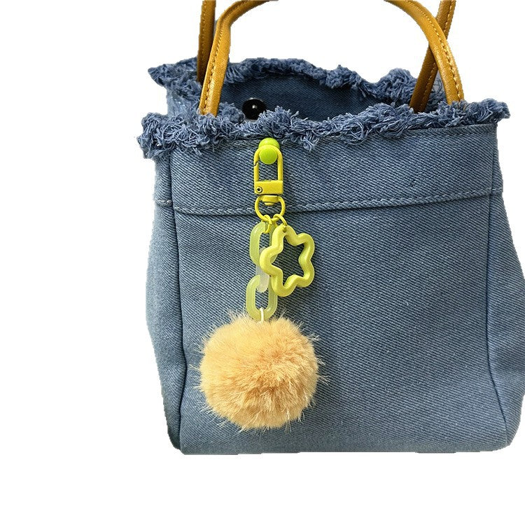 Cute Fuzzy Pom-Pom Keychain kalsten