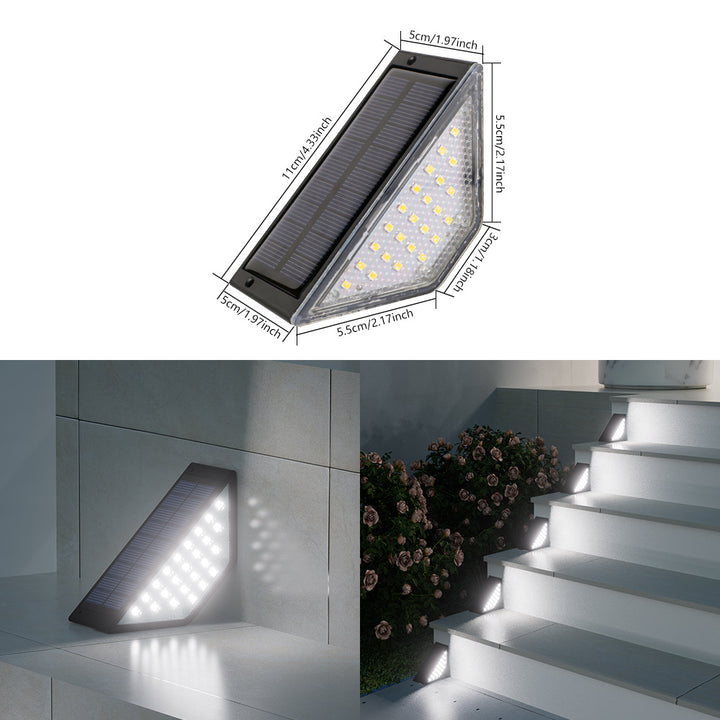 Triangular Solar Powered LED Corner Step Light Kalsten