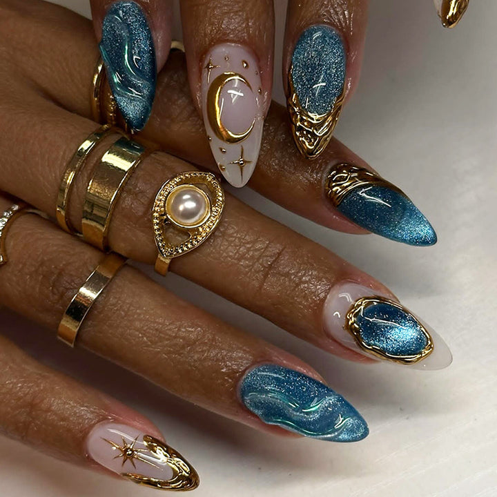 Artificial nail set with elegant 3D embellishments Kalsten