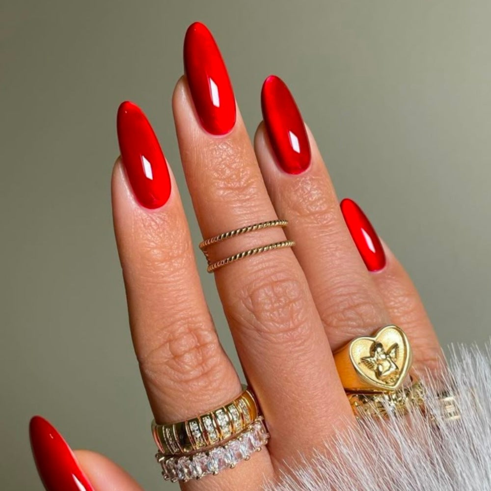 Glamorously Long Almond-Shaped Press-On Nails Kalsten