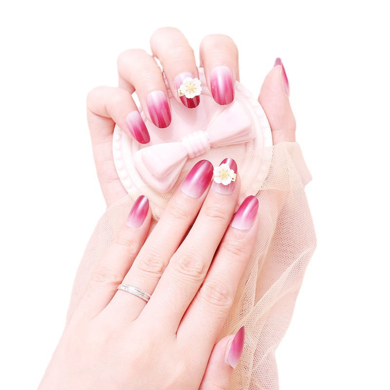 Ombre Floral Design Press-On Nails