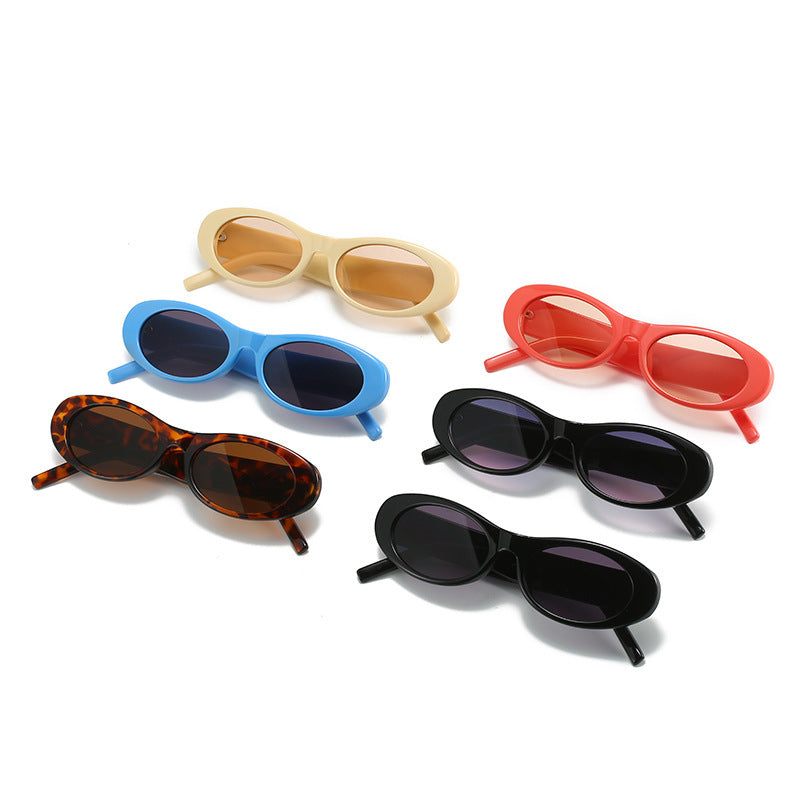 Vintage-Inspired Oval Frame Sunglasses Kalsten