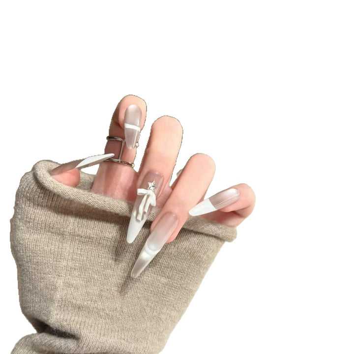 Elegant Long Stiletto Press-On Nail Extensions