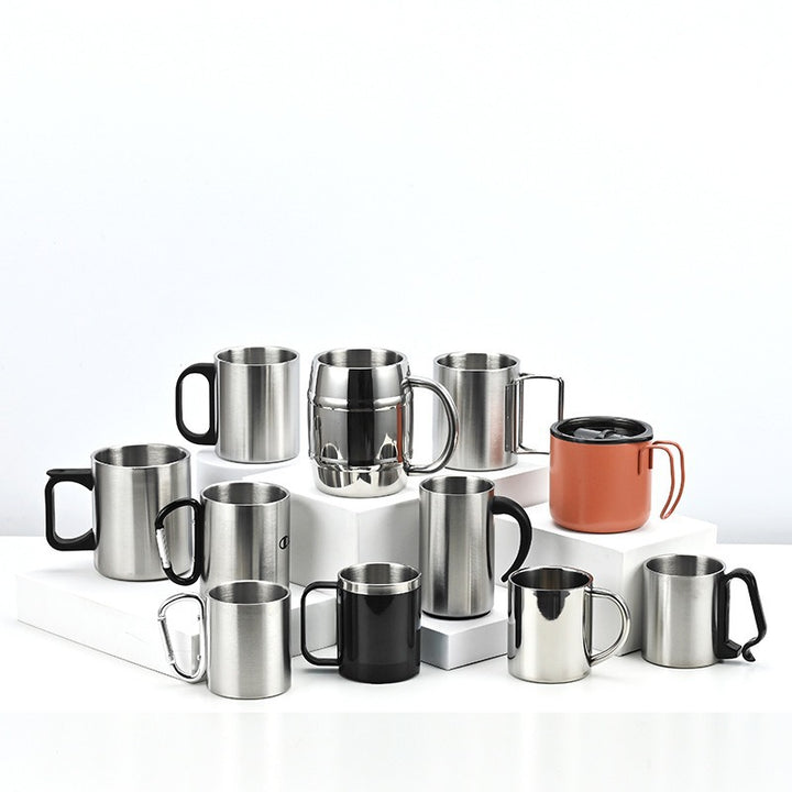 Women's Stainless Steel Coffee Mug with Carabiner Handle Kalsten